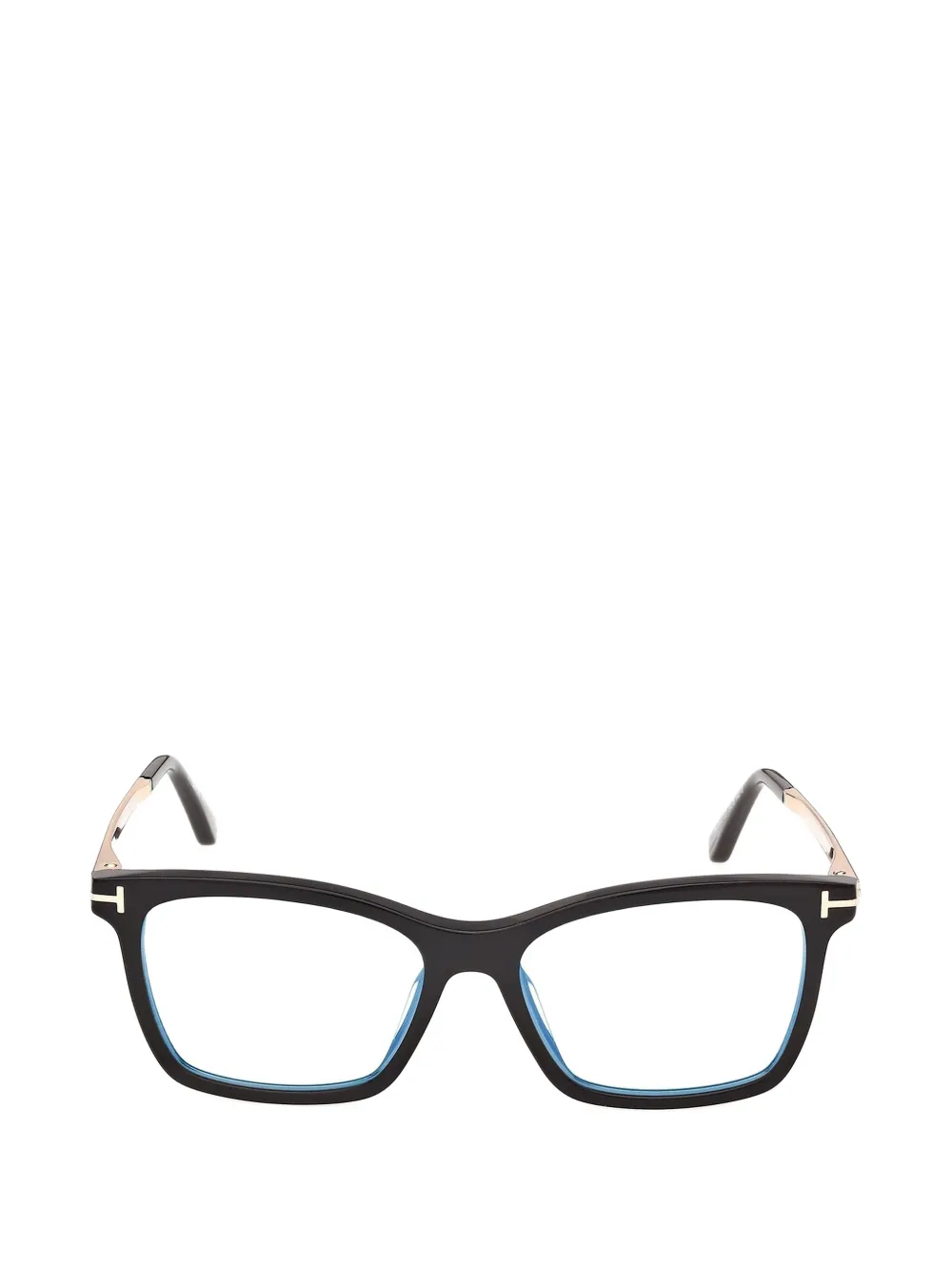 TOM FORD Eyewear blue block rectangular opticals - Nero