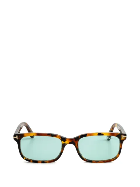 TOM FORD Eyewear tortoiseshell-effect rectangle-frame sunglasses