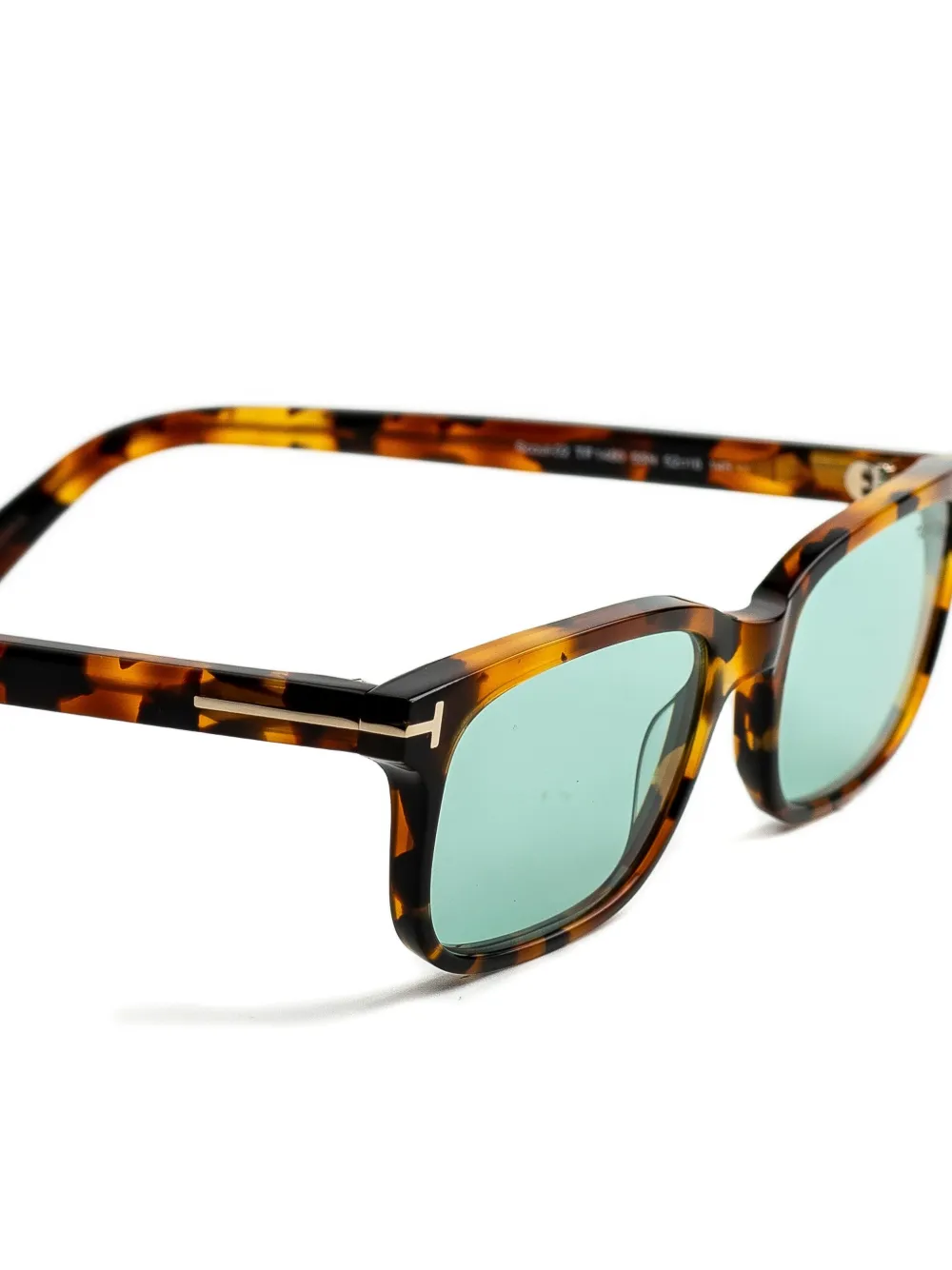 TOM FORD Eyewear tortoiseshell-effect rectangle-frame sunglasses Bruin