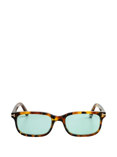 TOM FORD Eyewear tortoiseshell-effect rectangle-frame sunglasses
