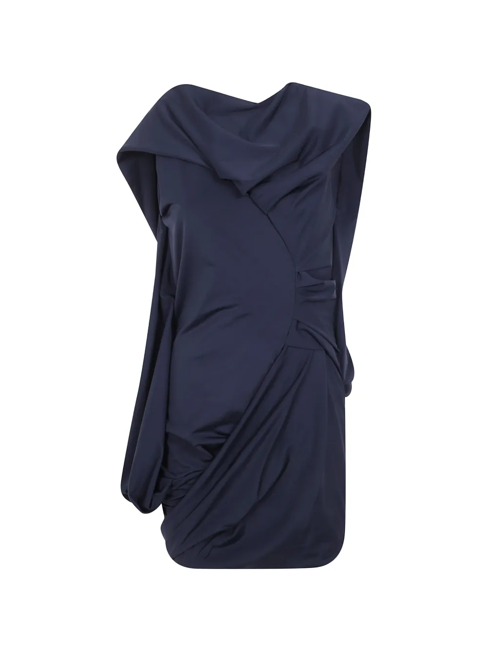 ENTIRE STUDIOS Sylph draped asymmetric mini dress Blauw