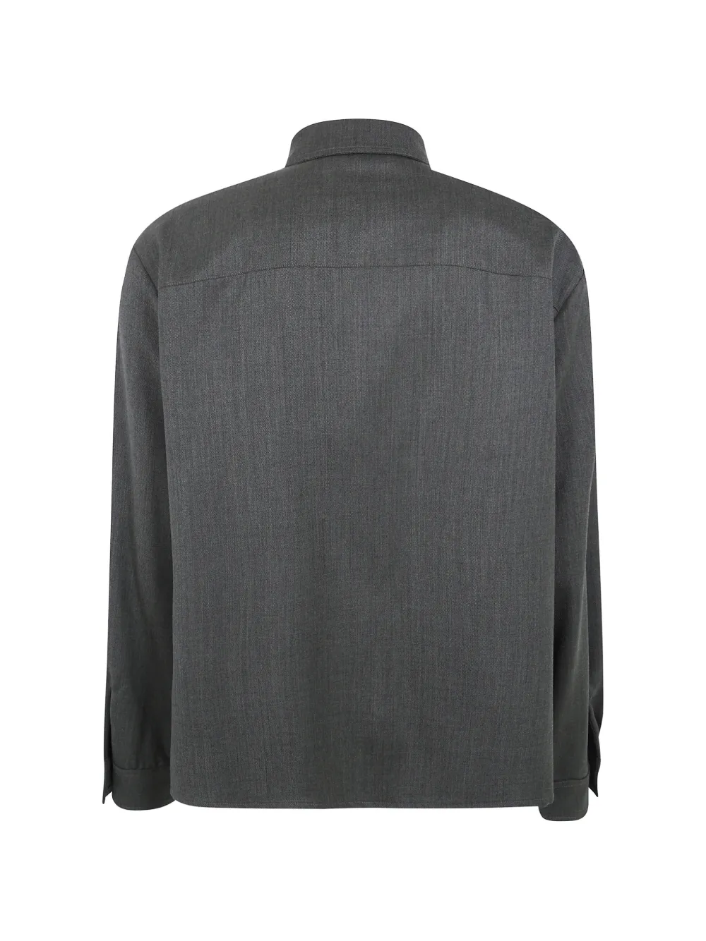 Laneus patch-pocket wool shirt Grijs