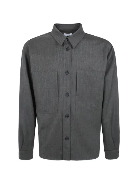 Laneus patch-pocket wool shirt
