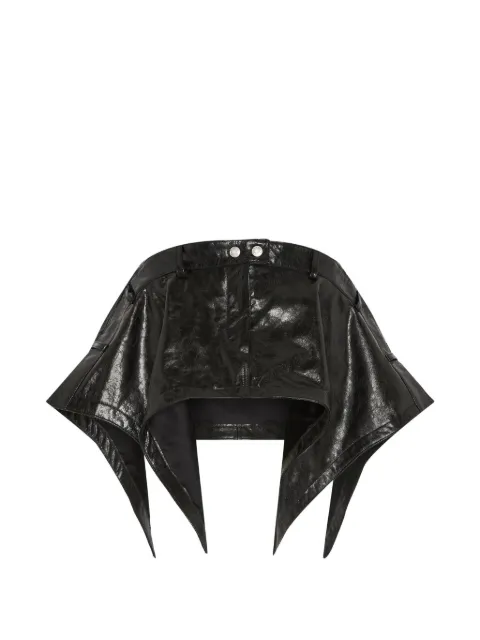 SRVC Studio Serpentine asymmetric leather skirt