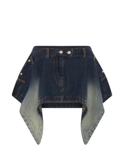SRVC Studio Serpentine asymmetric denim skirt