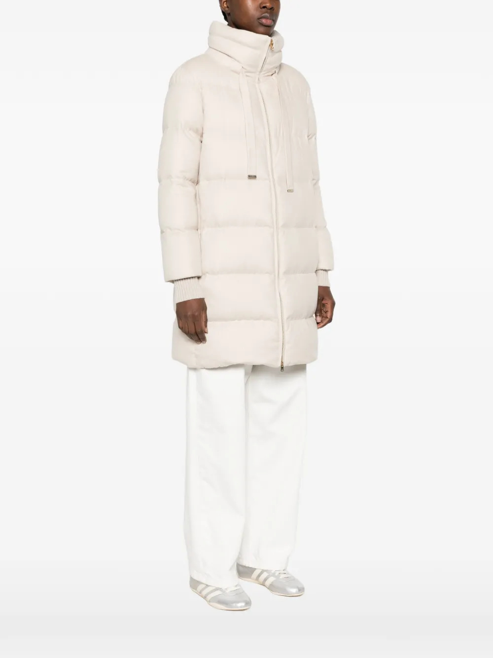 Herno quilted-pattern padded coat Beige