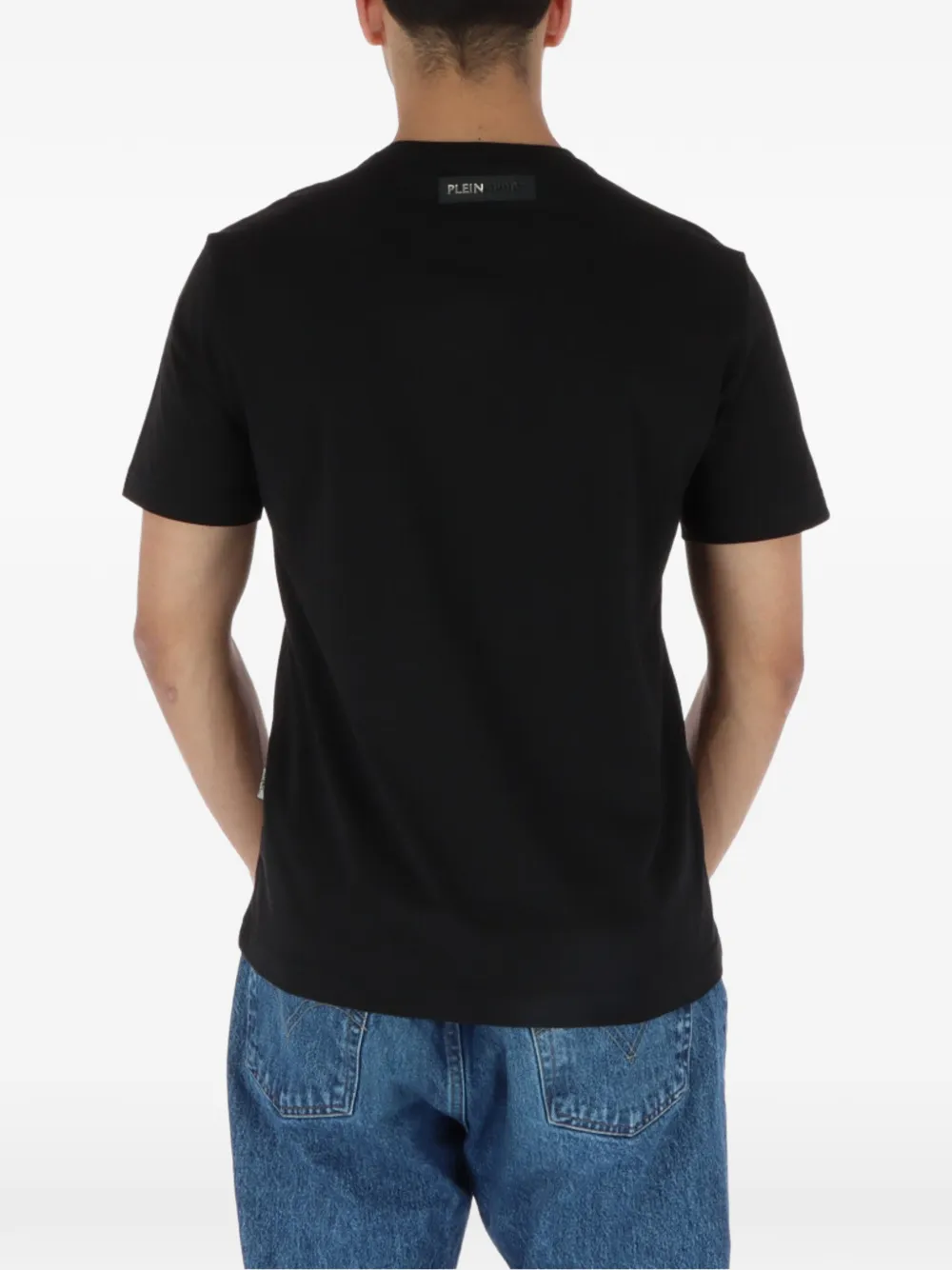 Plein Sport tiger-head graphic-print T-shirt Zwart