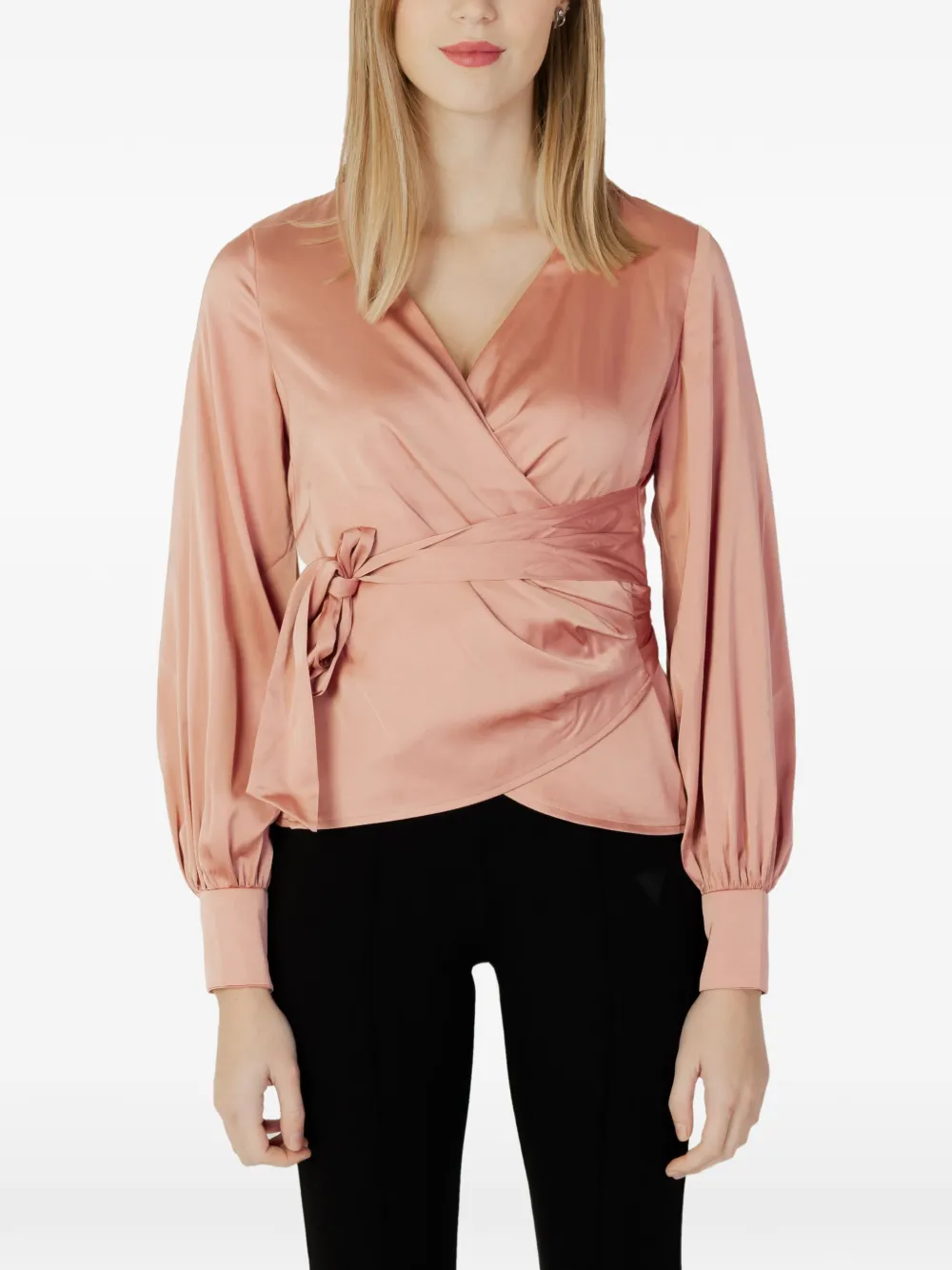 GUESS USA front wrap blouse Roze