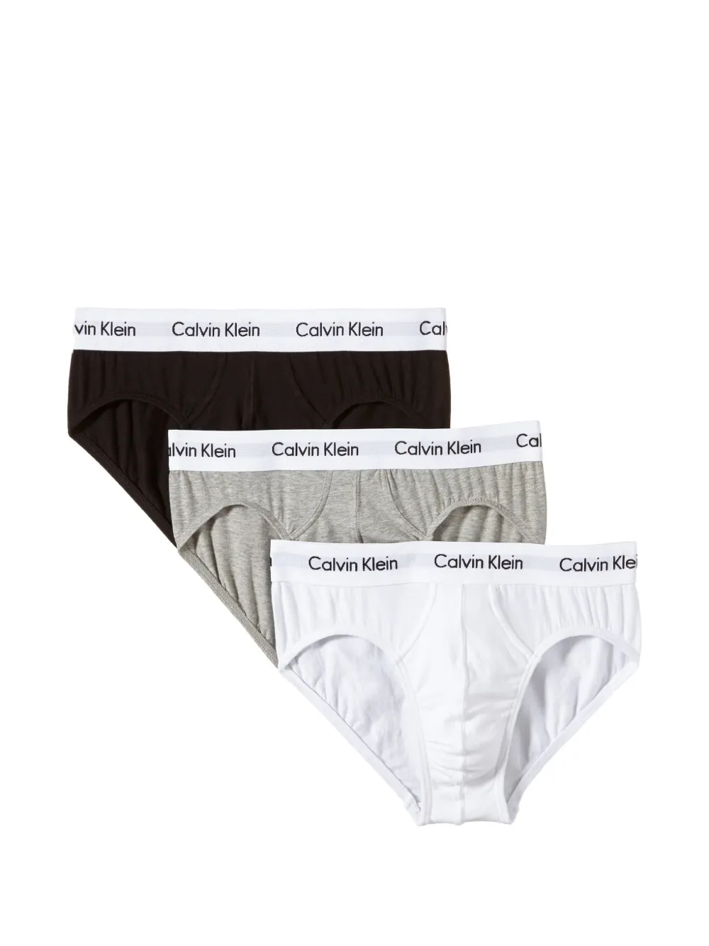 Calvin Klein Underwear logo-waistband briefs (set of three) - Grigio