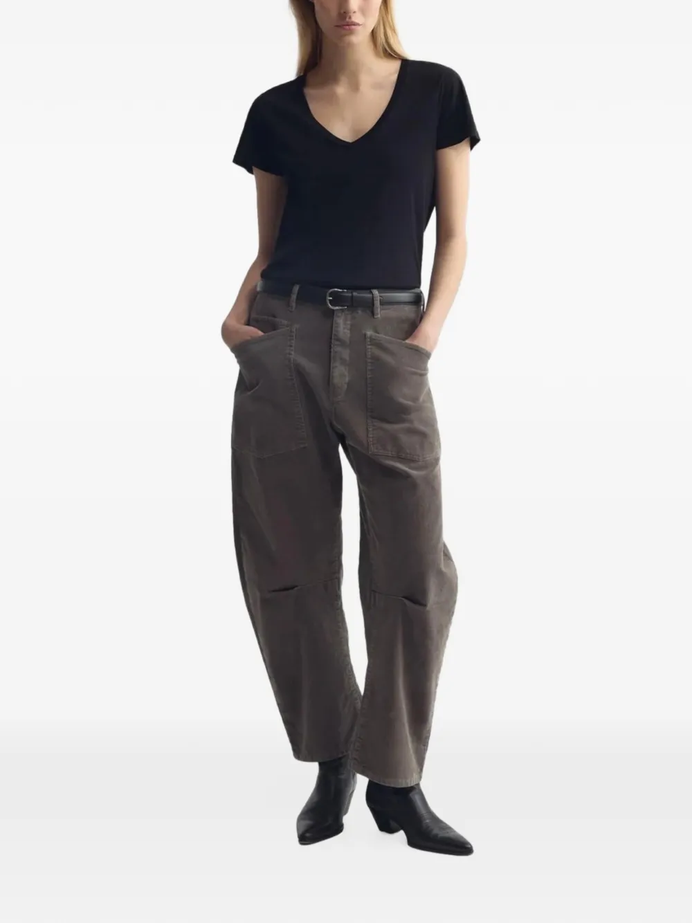 Nili Lotan Ribfluwelen broek Grijs