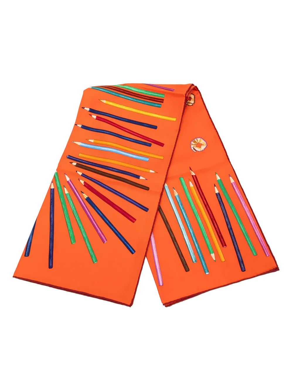 Hermès Pre-Owned 2000-2026 A Vos Crayons Silk Scarf 90 scarves - Orange