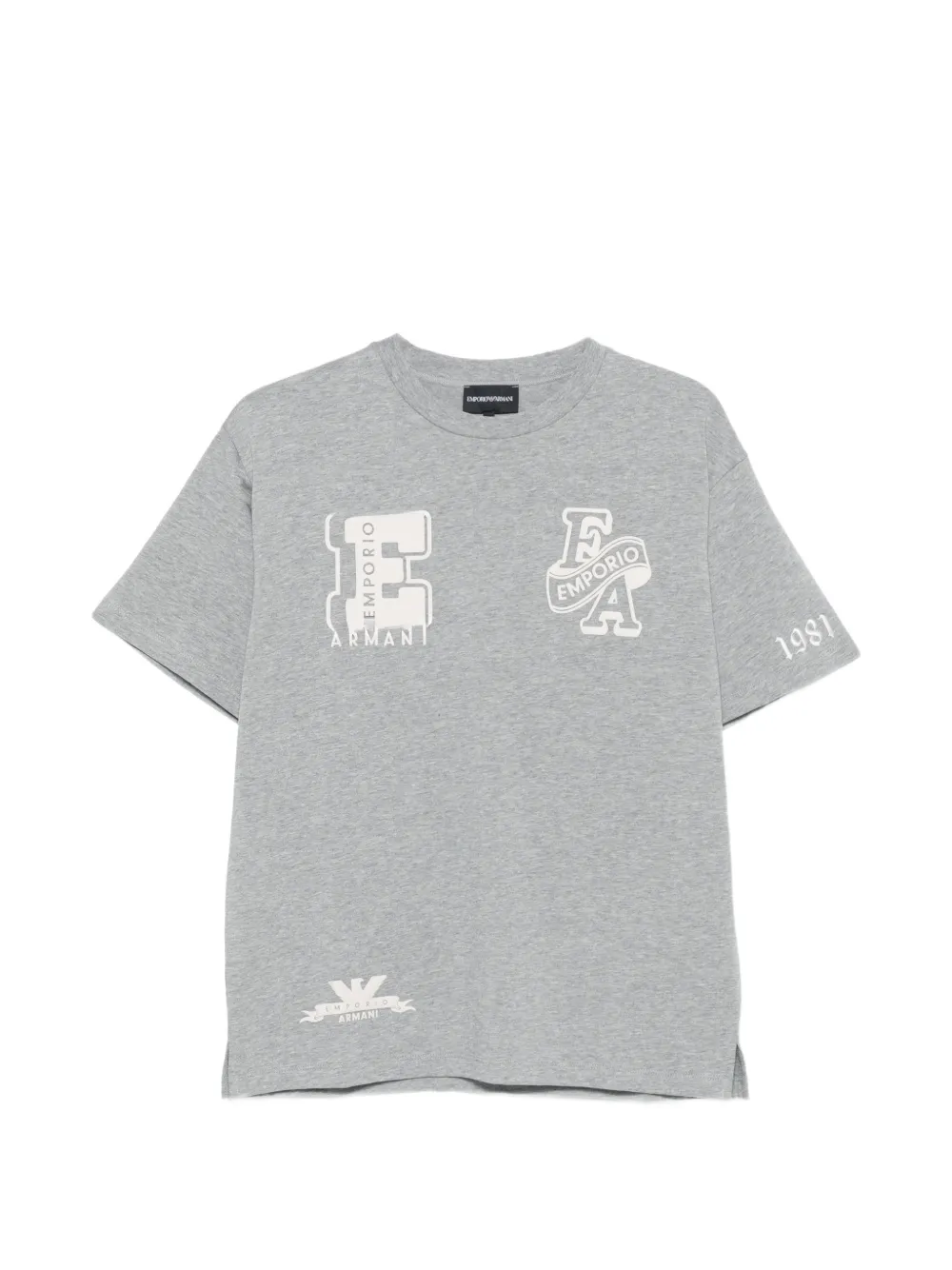 Emporio Armani Kids logo-print cotton T-shirt - Grigio