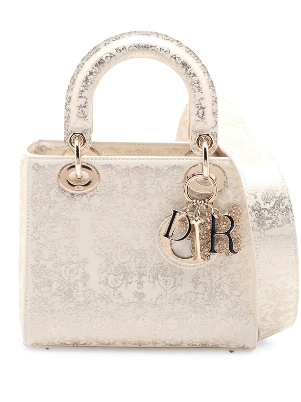 Christian Dior Pre-Owned 2015-2026 Small Calfskin Butterfly Lady Dior satchel - Nude