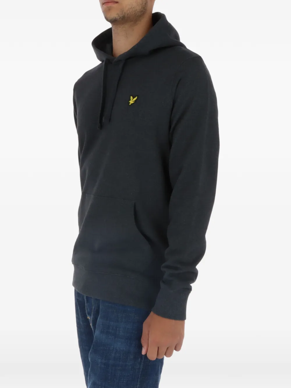 Lyle & Scott logo-embroidered drawstring hoodie Grijs