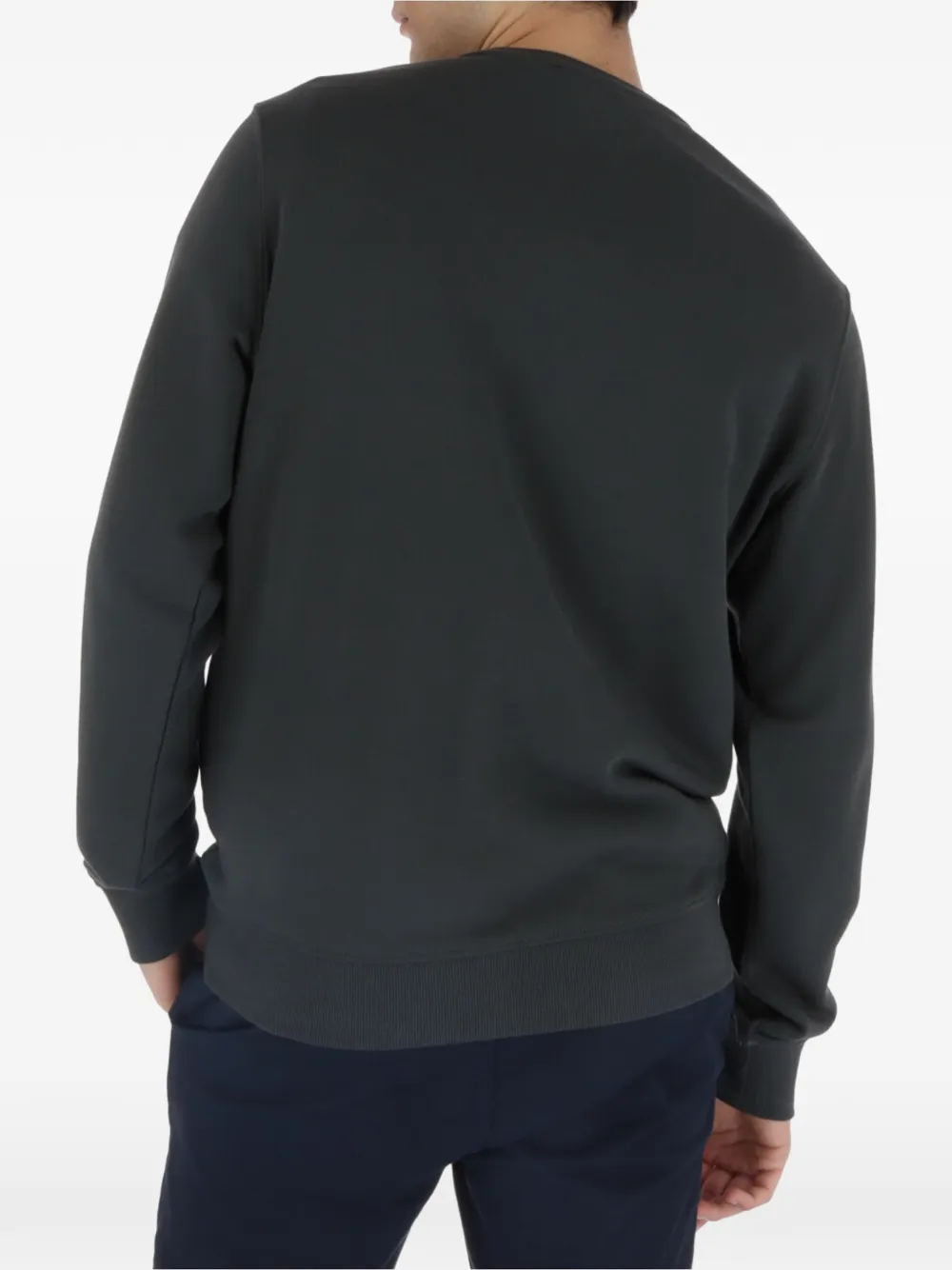 Lyle & Scott logo-patch crew-neck sweater Grijs