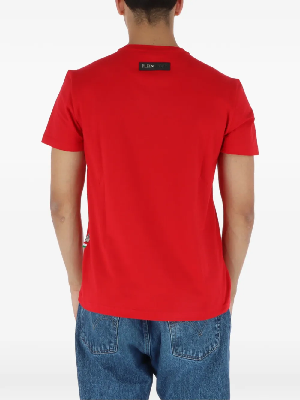 Plein Sport tiger-head graphic-print T-shirt Rood