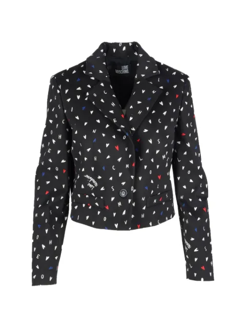 Love Moschino chamarra corta con corazones estampados