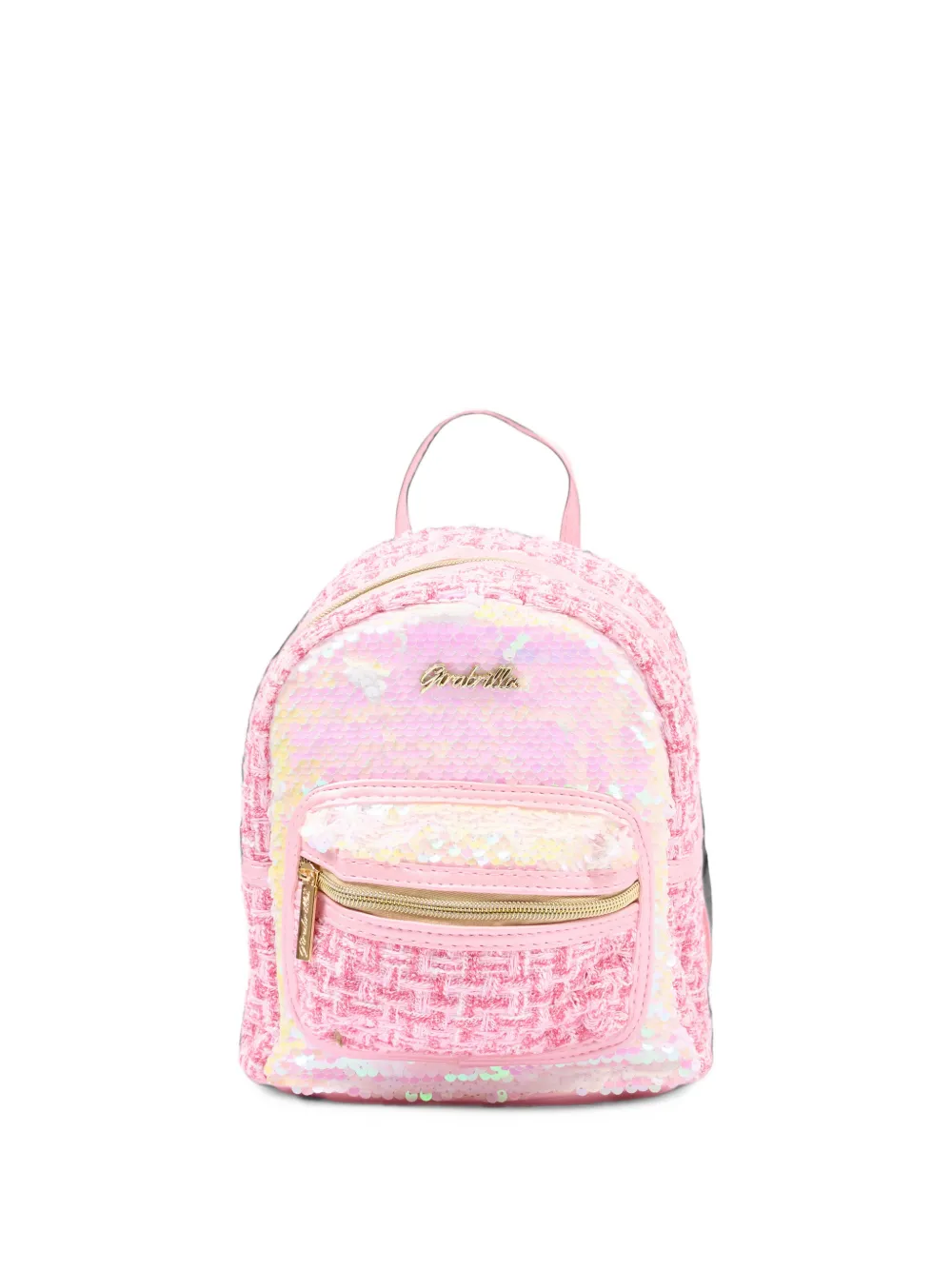 Girabrilla sequin-embellished tweed backpack - Rosa