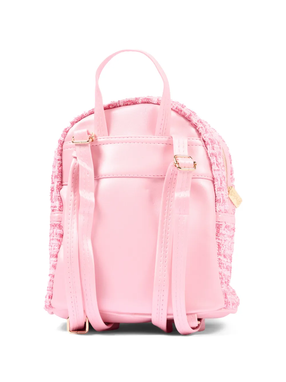 Girabrilla sequin-embellished tweed backpack Roze
