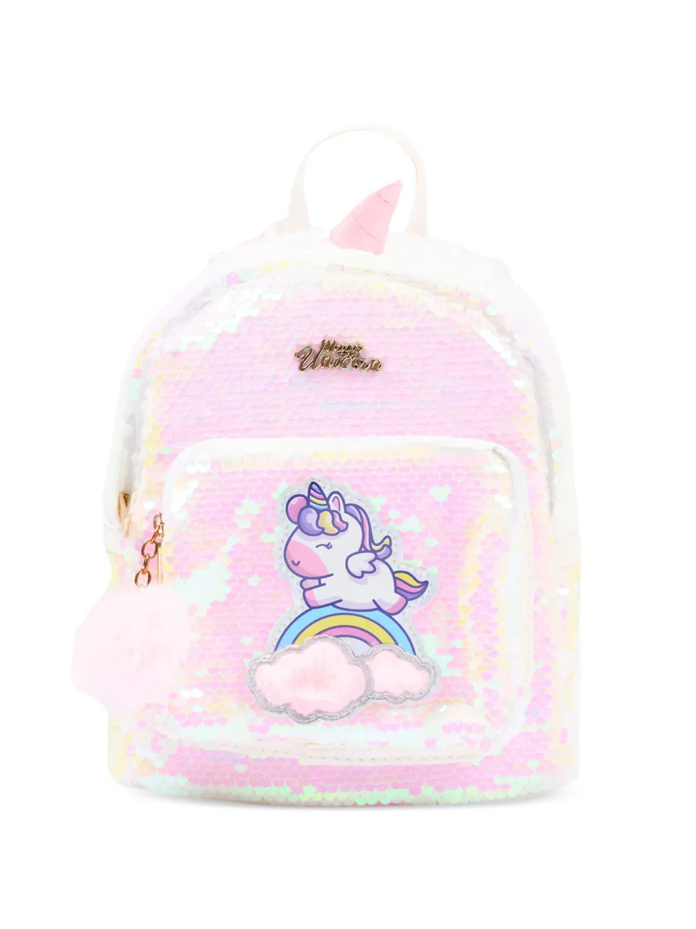 Girabrilla Magic Unicorn sequin-embellished backpack Wit