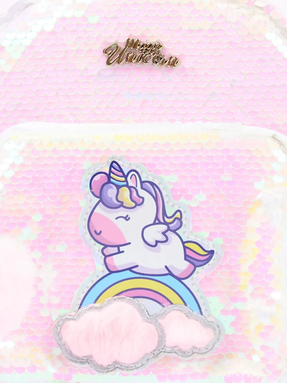 Girabrilla Magic Unicorn sequin-embellished backpack Wit