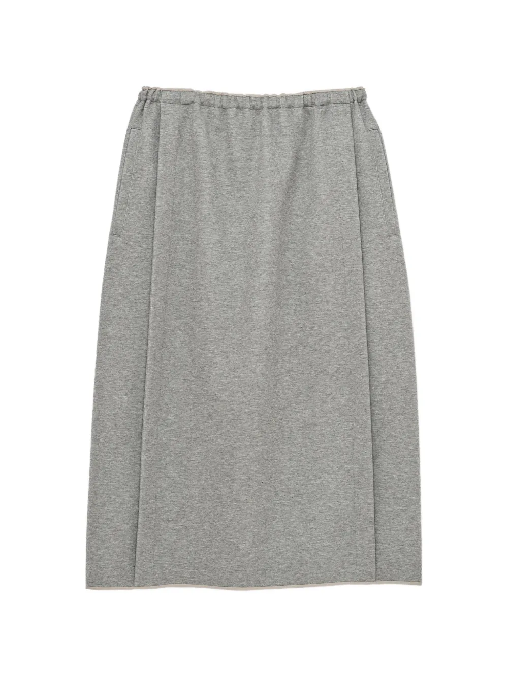 Carven stitched-pleat midi skirt - Grigio
