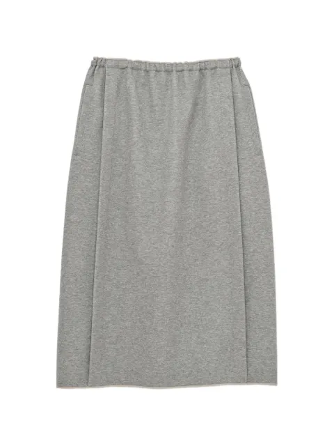 Carven stitched-pleat midi skirt