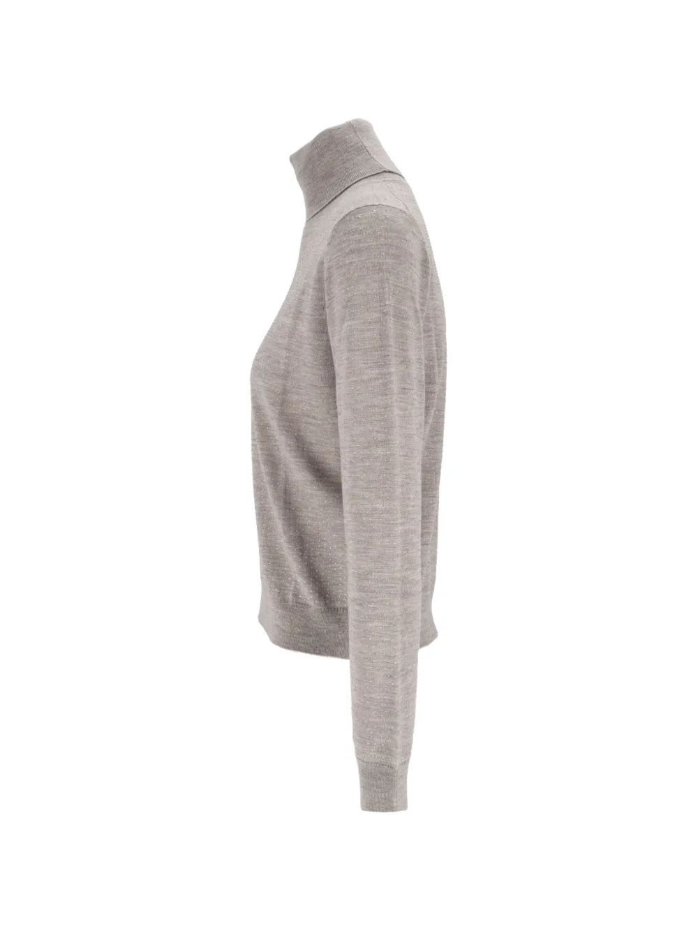 P.A.R.O.S.H. rhinestone-embellished roll-neck sweater Beige