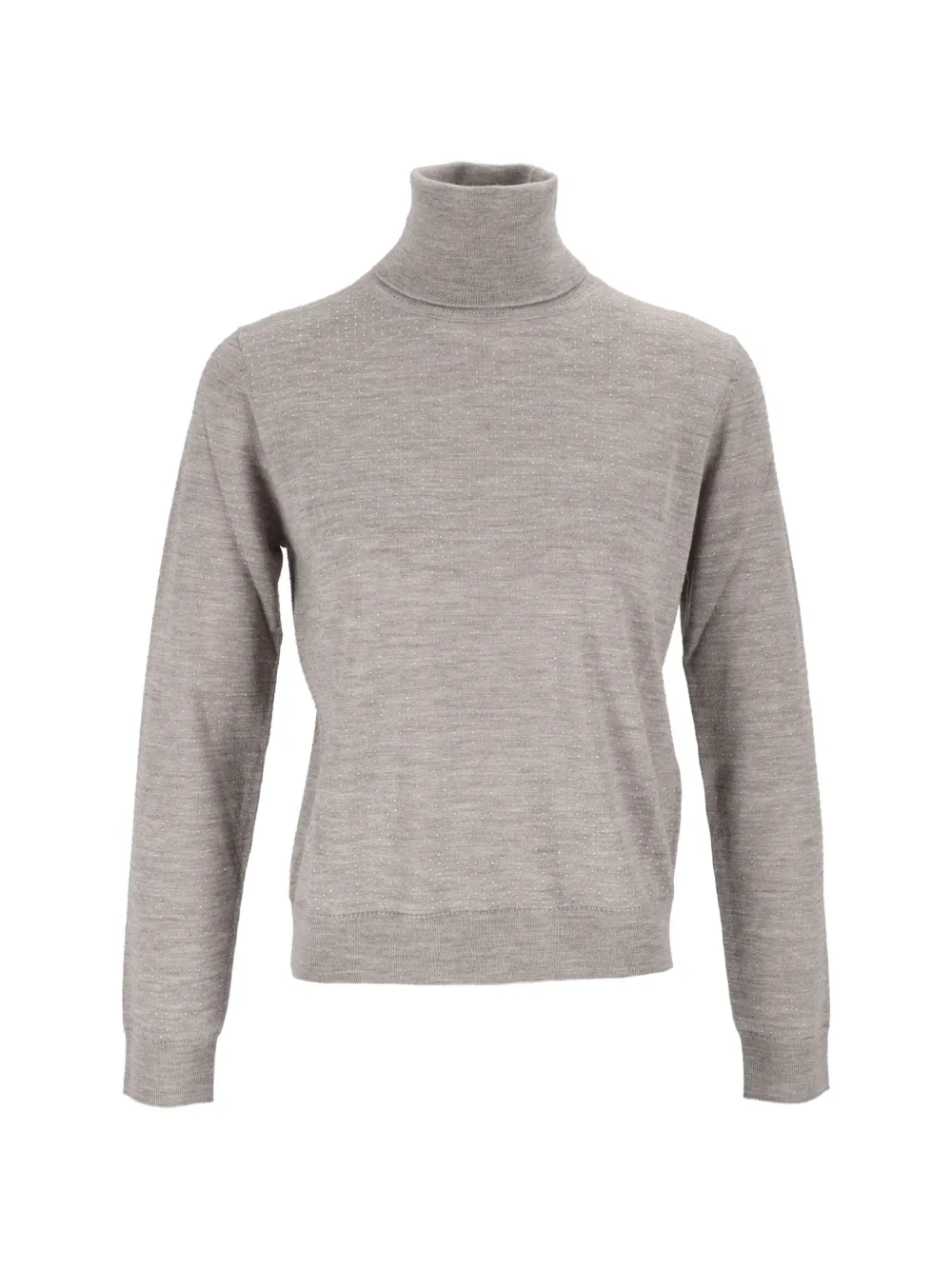 P.A.R.O.S.H. rhinestone-embellished roll-neck sweater Beige