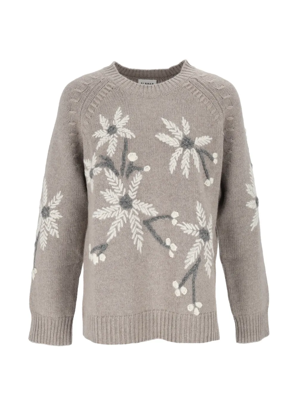 P.A.R.O.S.H. embroidered cashmere sweater Beige