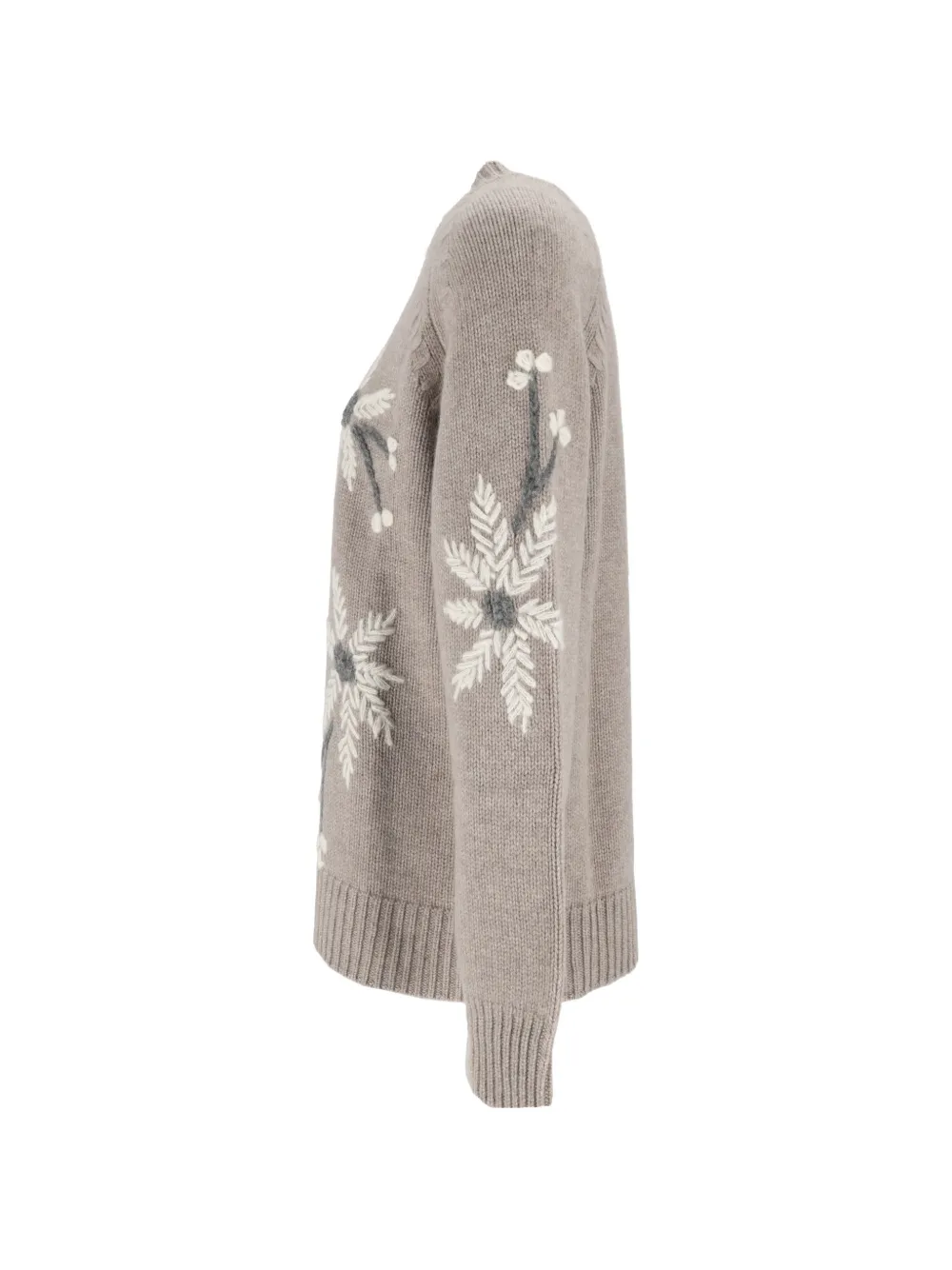 P.A.R.O.S.H. embroidered cashmere sweater Beige