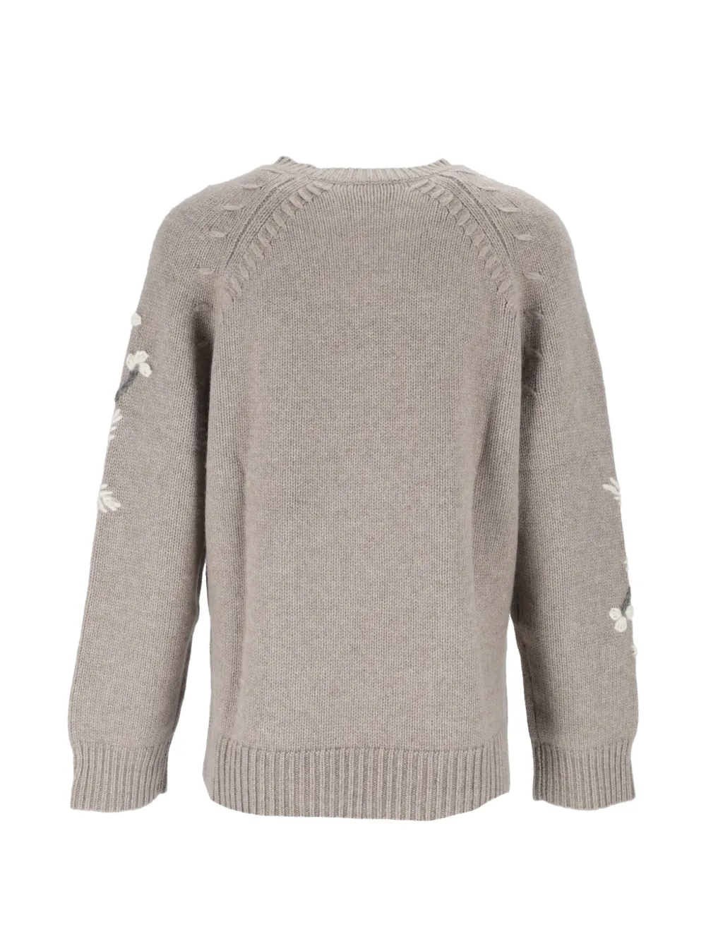 P.A.R.O.S.H. embroidered cashmere sweater Beige