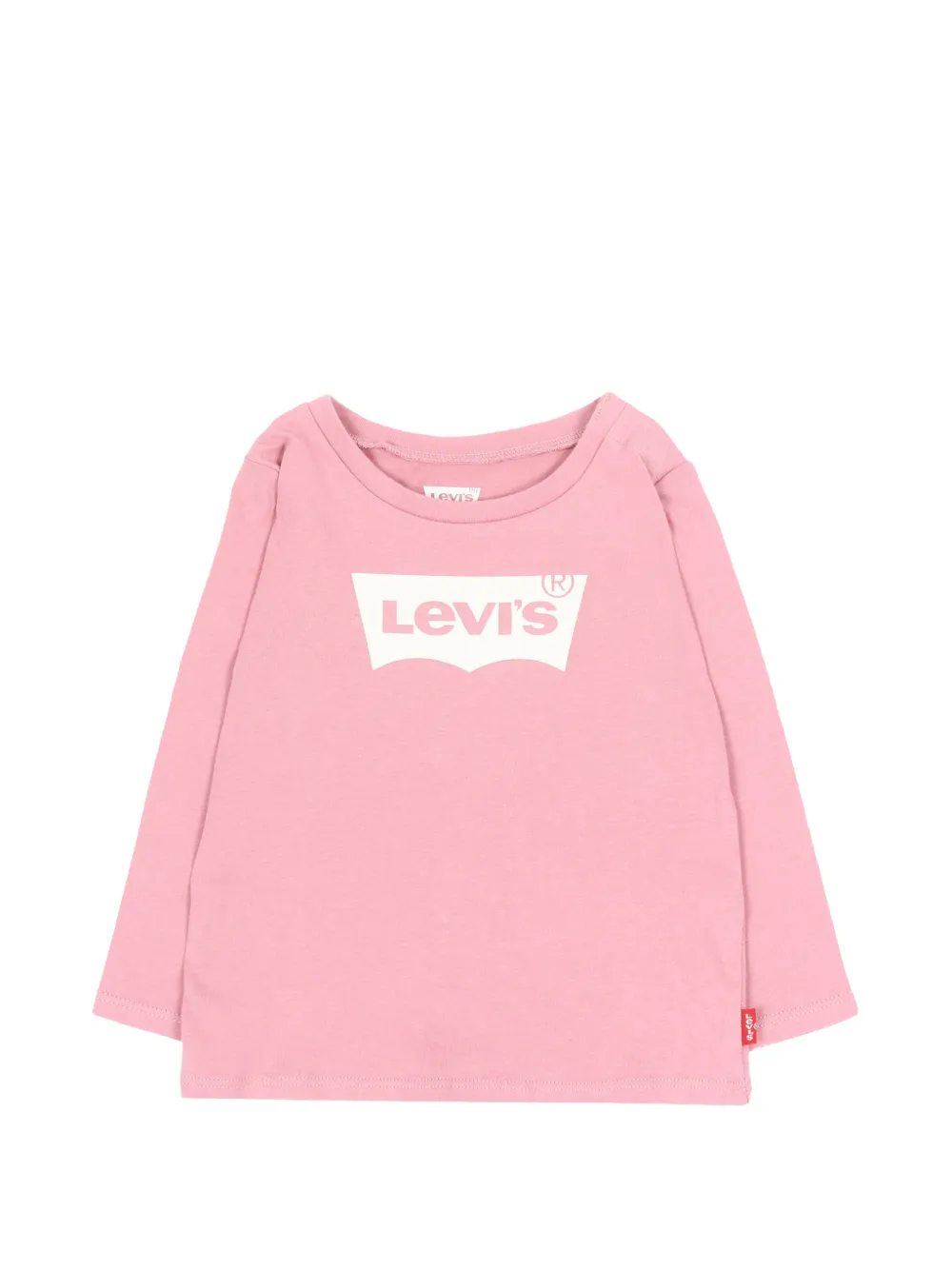 Levi's Kids logo-print long-sleeve T-shirt - Rosa