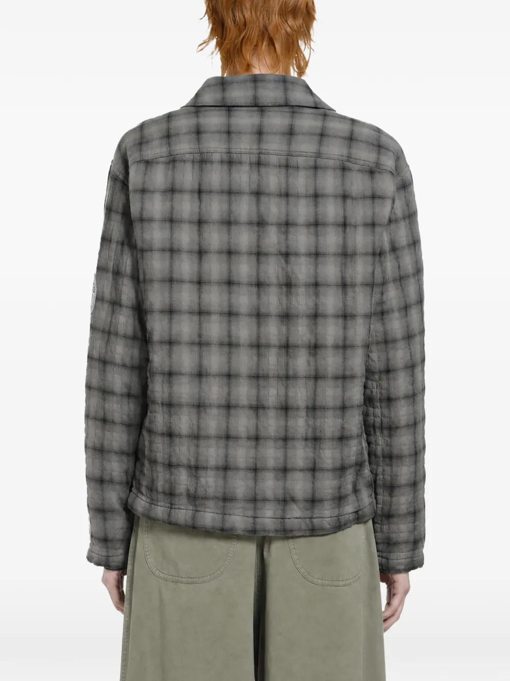 Song For The Mute Geruit jack met opgestikt detail Grijs