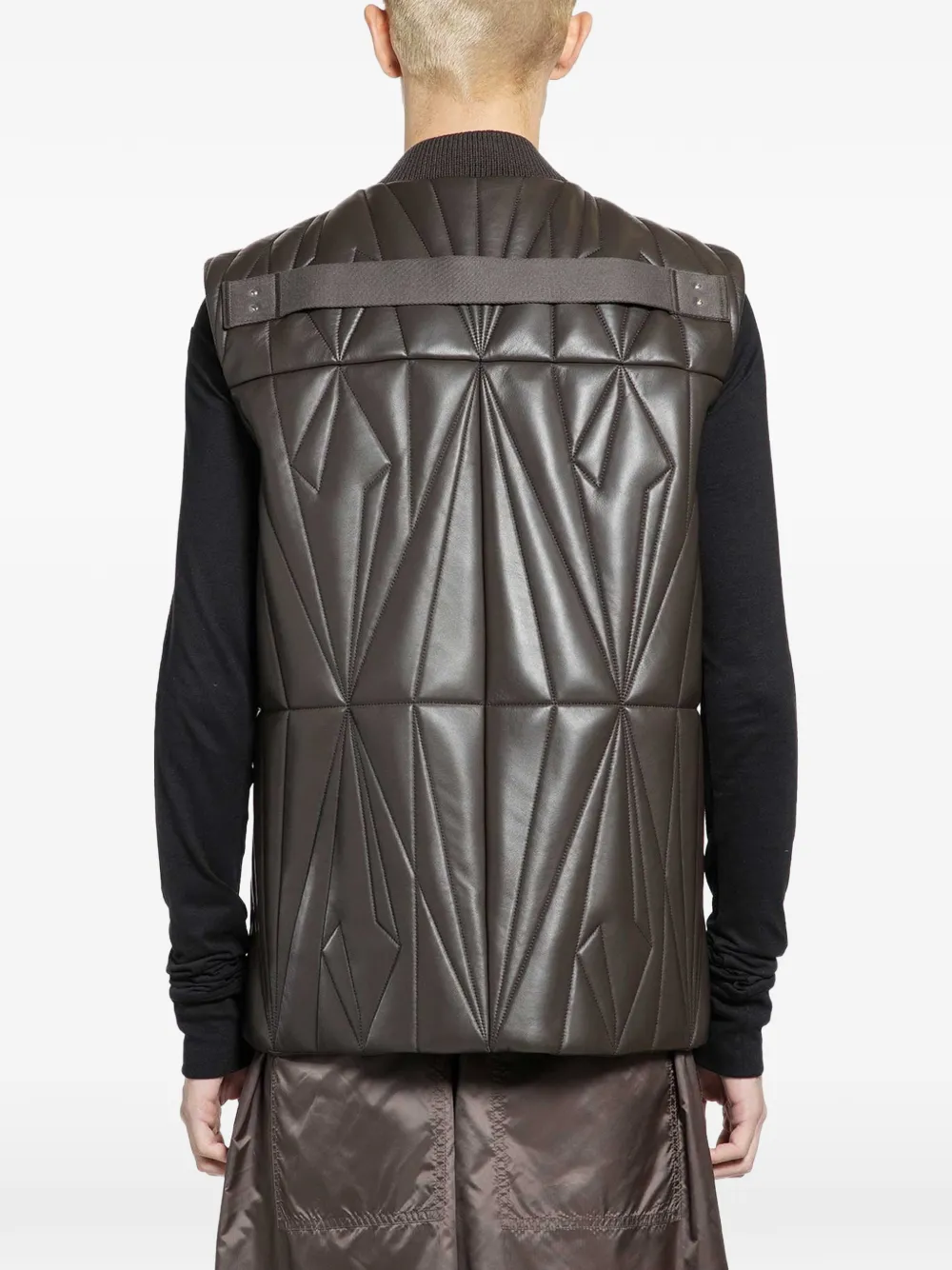 Rick Owens Geocamo leather vest Bruin