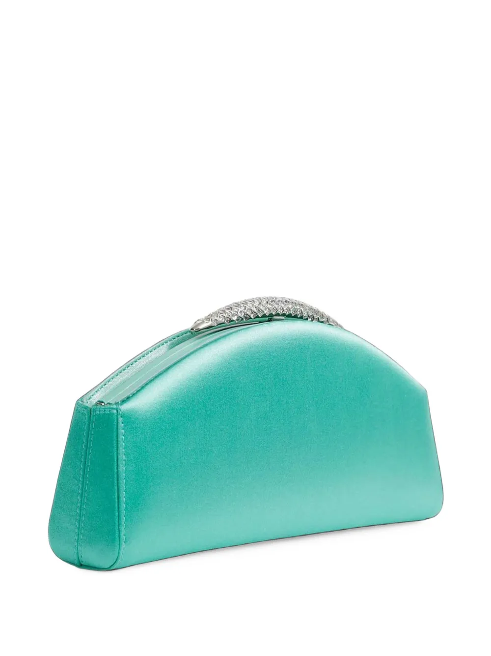 Giuseppe Zanotti Atena clutch verfraaid met kristallen Groen