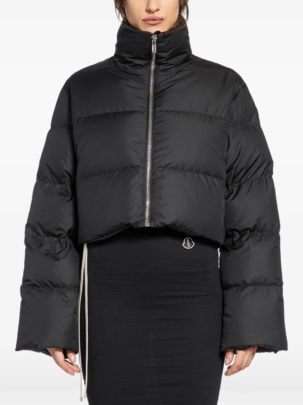 Rick Owens x Moncler cropped Cyclopic jacket - Schwarz