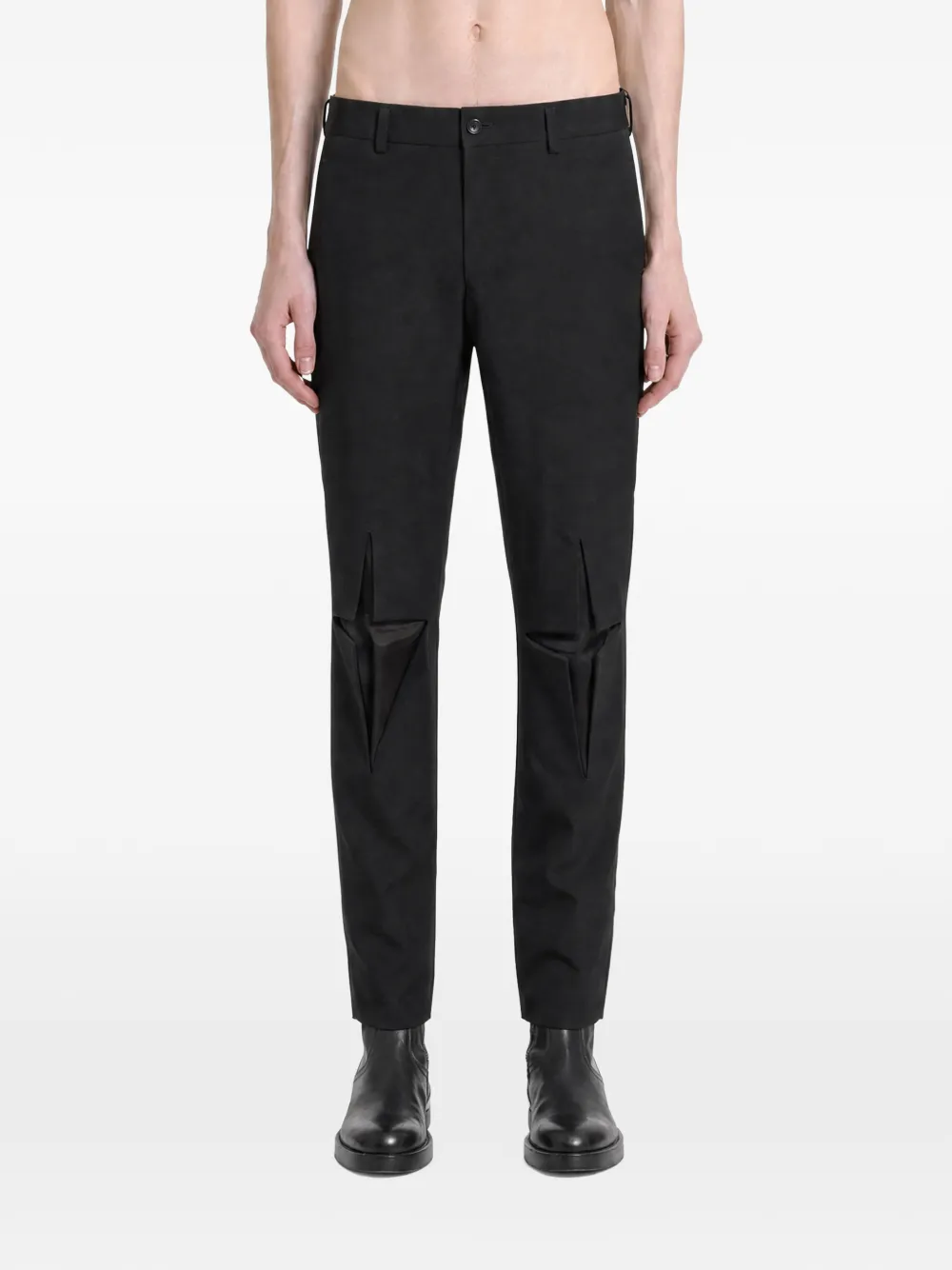 Comme des Garçons Homme Plus cut-out skinny-fit trousers - Schwarz