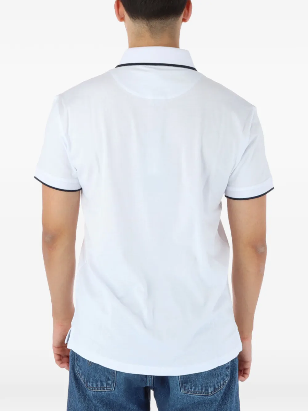 North Sails logo-patch short-sleeve polo shirt Wit