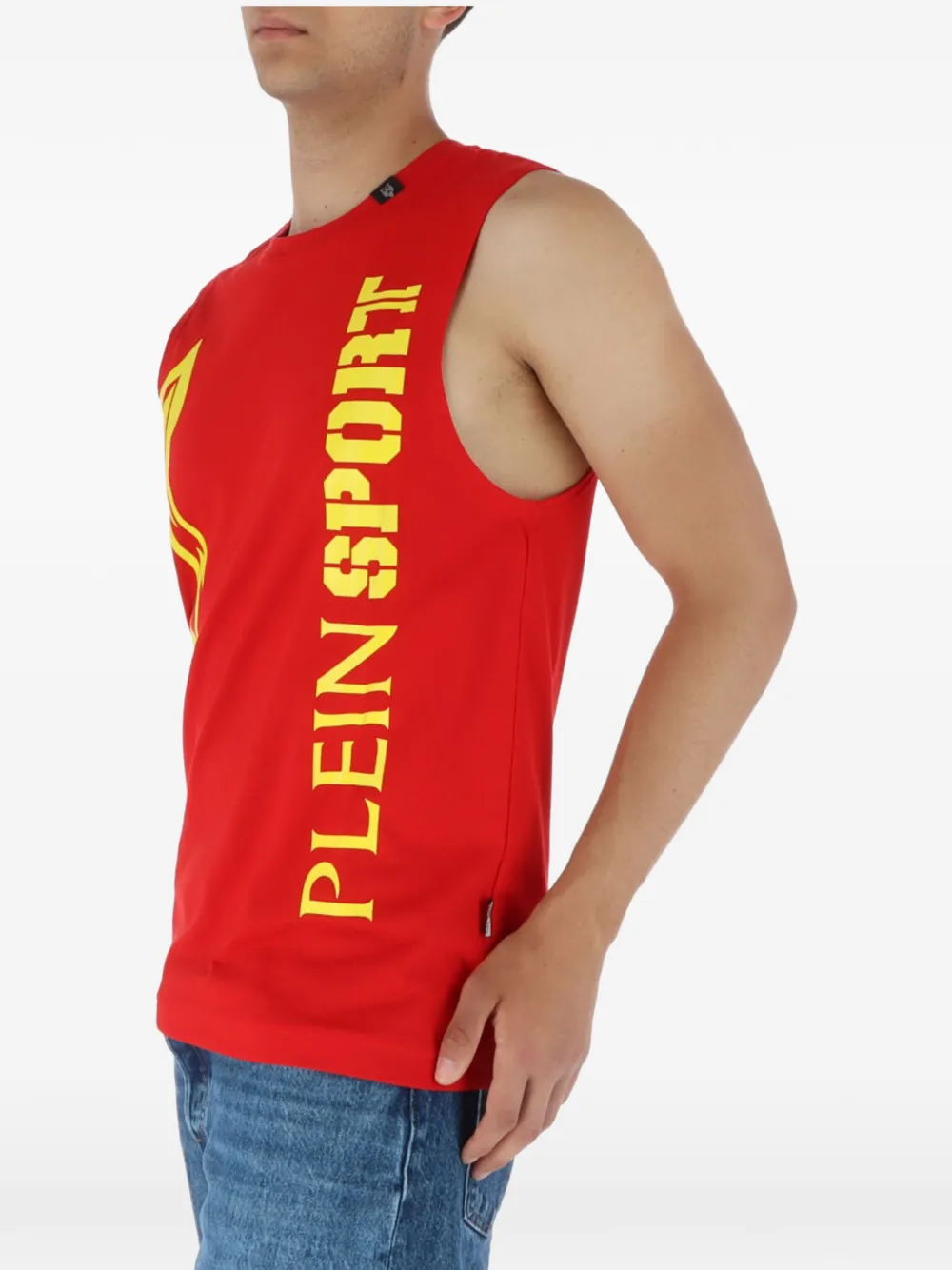 Plein Sport logo-print tank top Rood