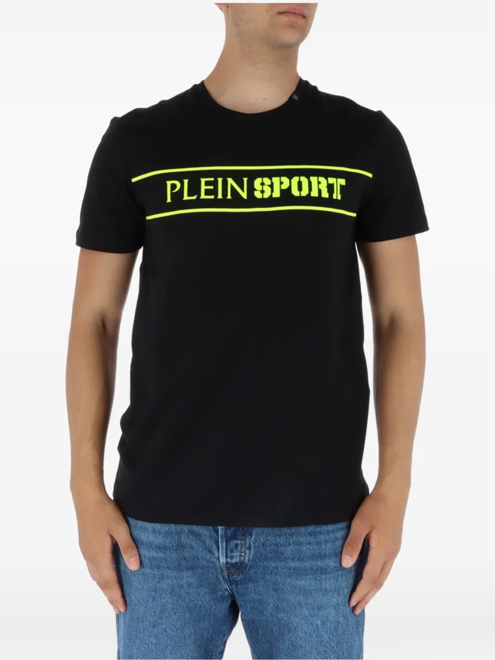 Plein Sport logo-print T-shirt Zwart