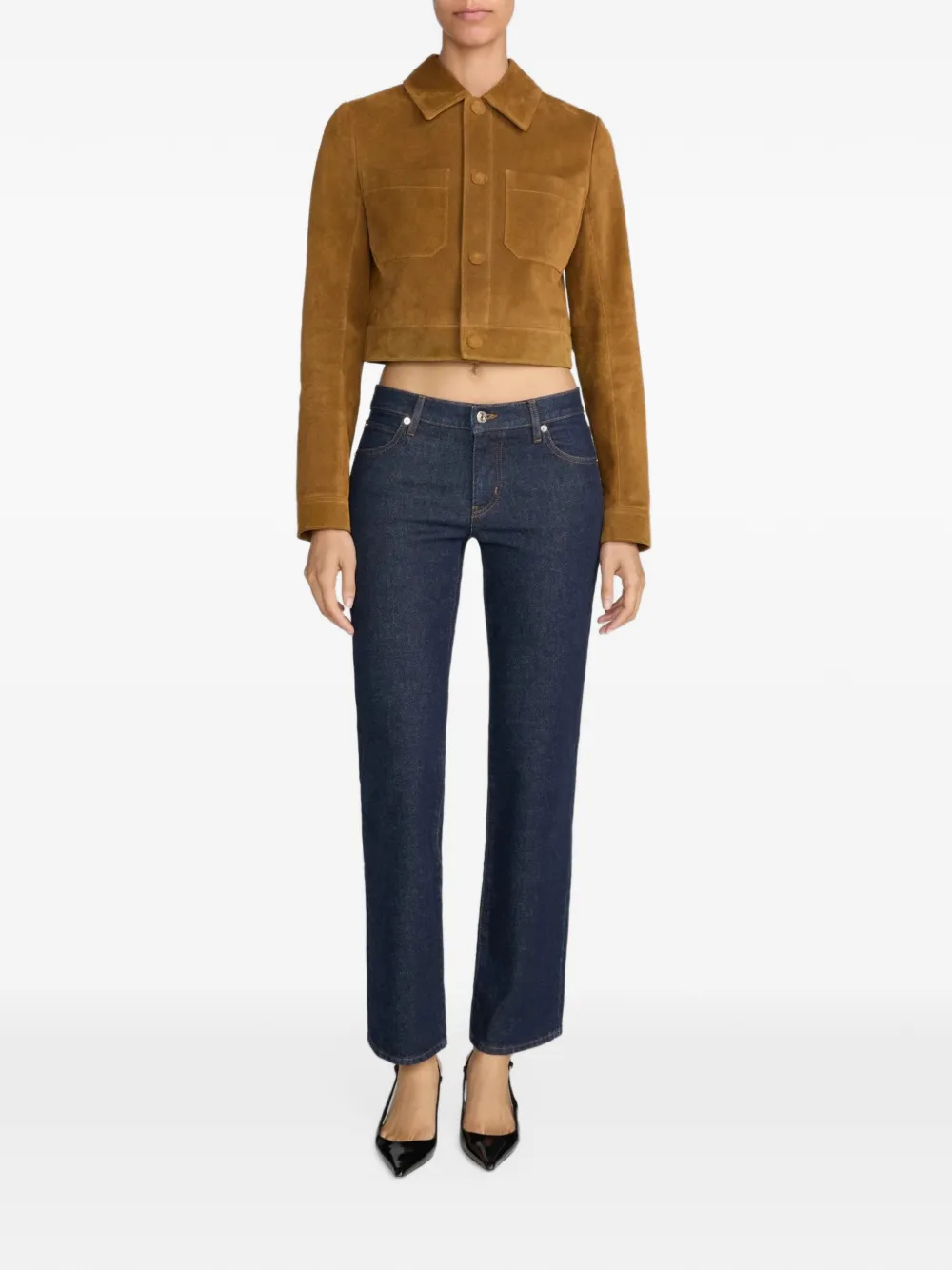 FRAME The Pencil straight-leg jeans Blauw
