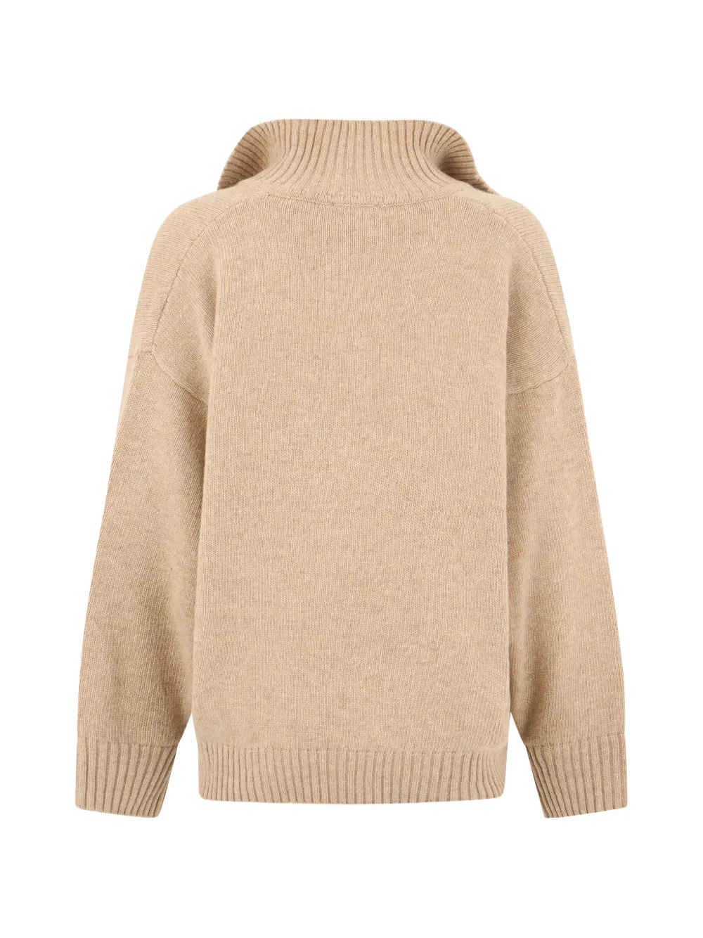 Weekend Max Mara spread-collar virgin-wool sweater Beige
