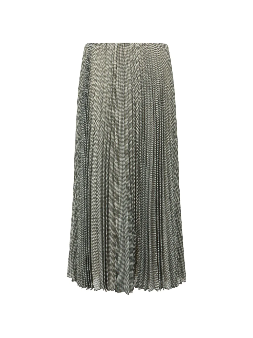 Vince houndstooth-print pleated midi skirt Grijs