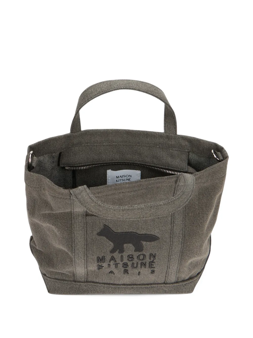 Maison Kitsuné Profile Fox tote bag Grijs