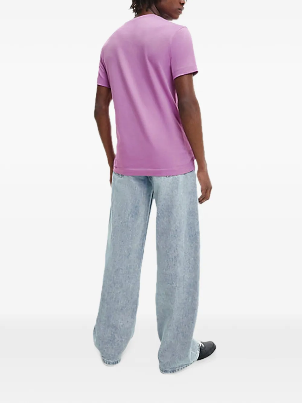 Calvin Klein Jeans logo-print crew-neck T-shirt Paars