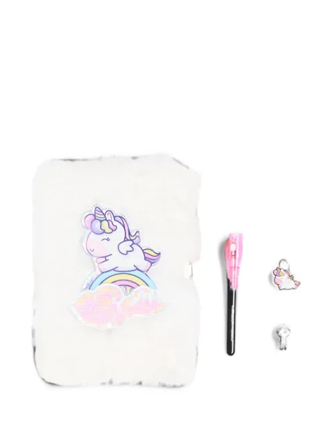 Girabrilla unicorn faux-fur notebook set