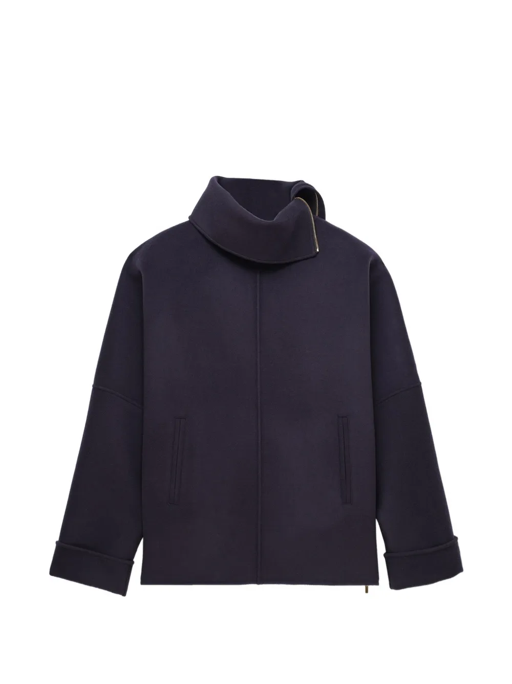 Carven oversized-fit zip-neck coat - Blau