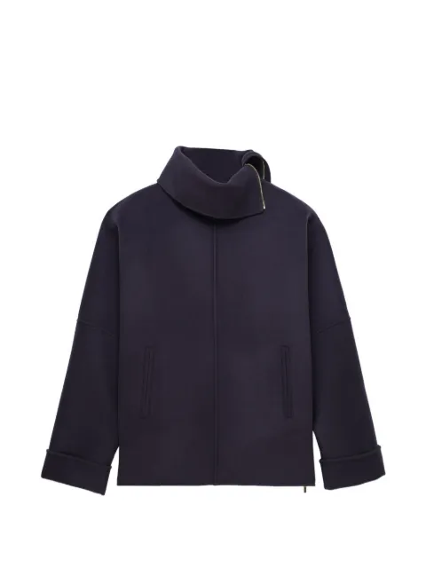 Carven oversized-fit zip-neck coat