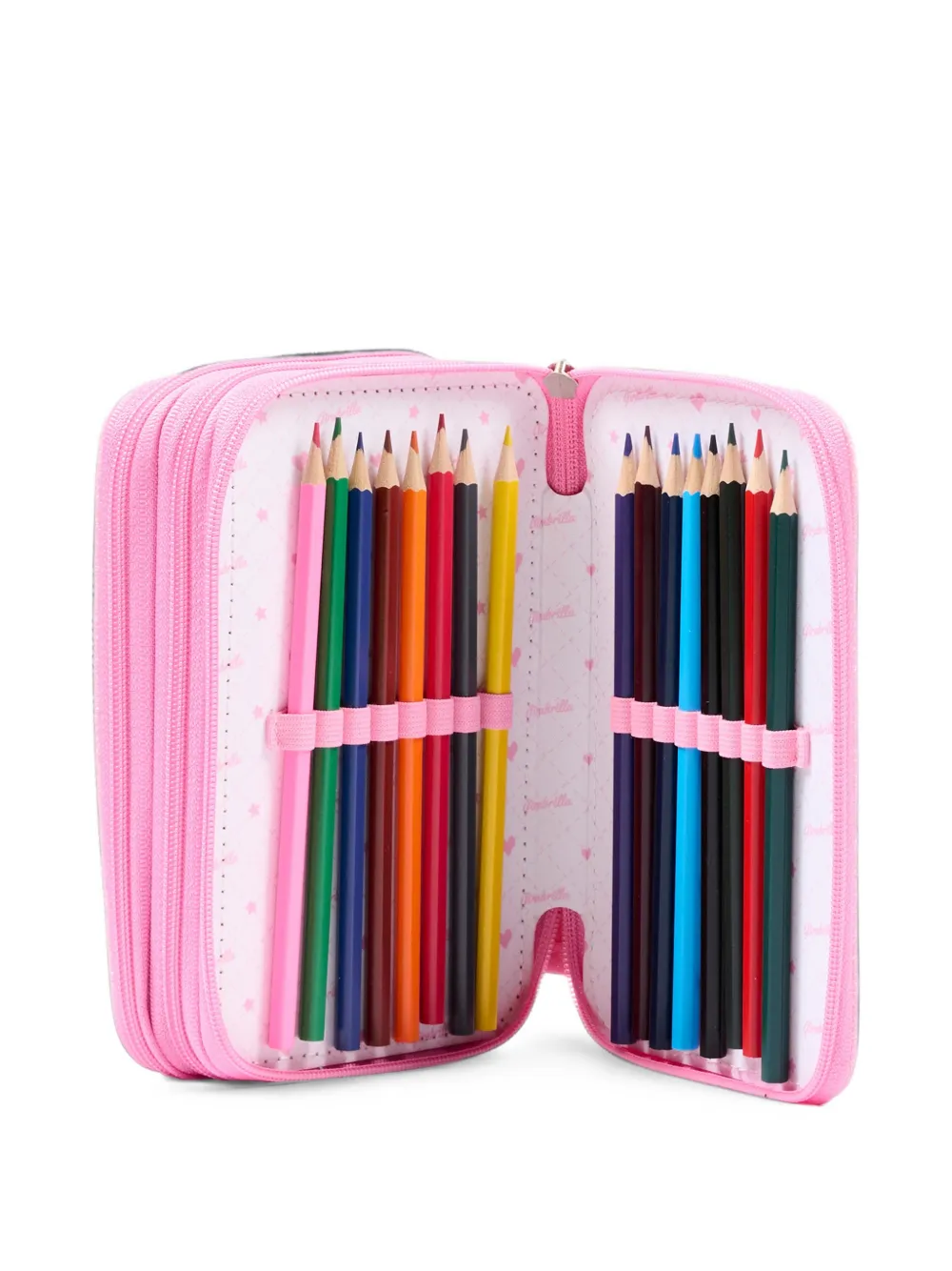 Girabrilla sequin-embellished pencil case Roze